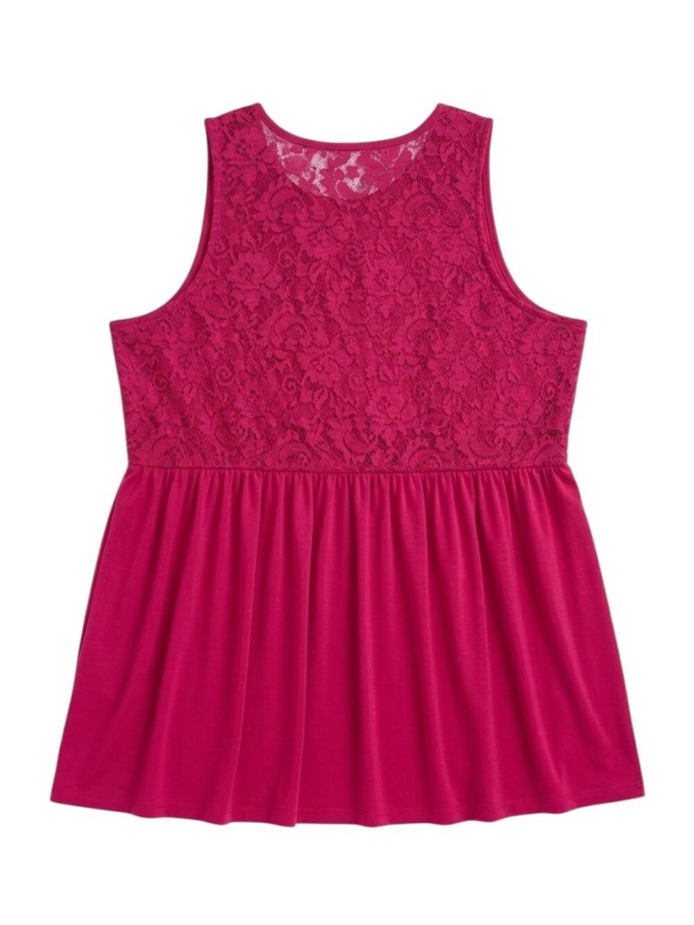 TORRID Mini Studio Knit Crew Neck Keyhole Lace Babydoll Tank - Size 3X - Picture 4 of 8
